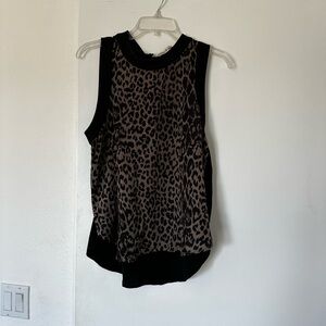 Elizabeth and James Leopard Print Sleeveless Top